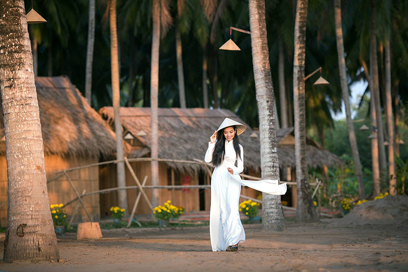 Du khách có thể thuê các bộ đồ miền quê để chụp ảnh check in