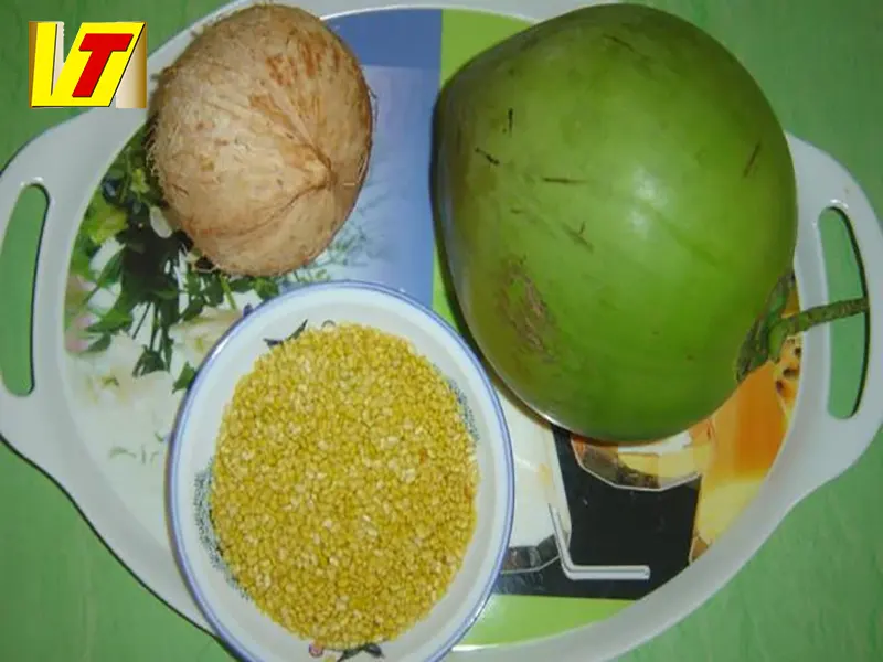 Dừa tươi và đậu xanh 