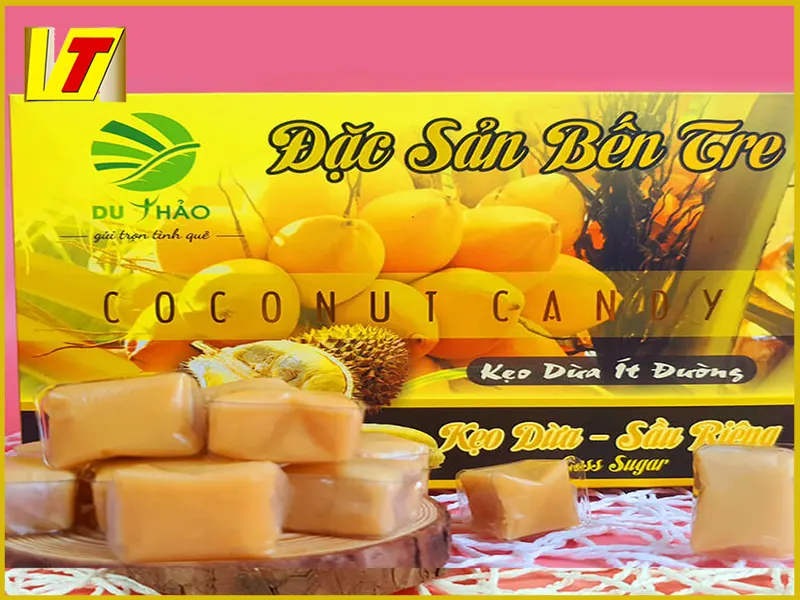 Kẹo dừa lá dứa ít đường Du Thảo