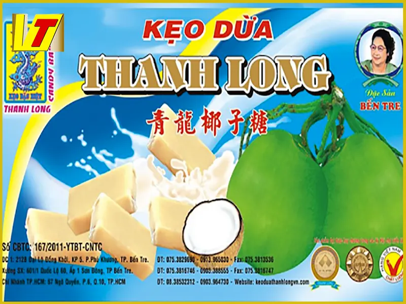 kẹo dừa thanh long bến tre